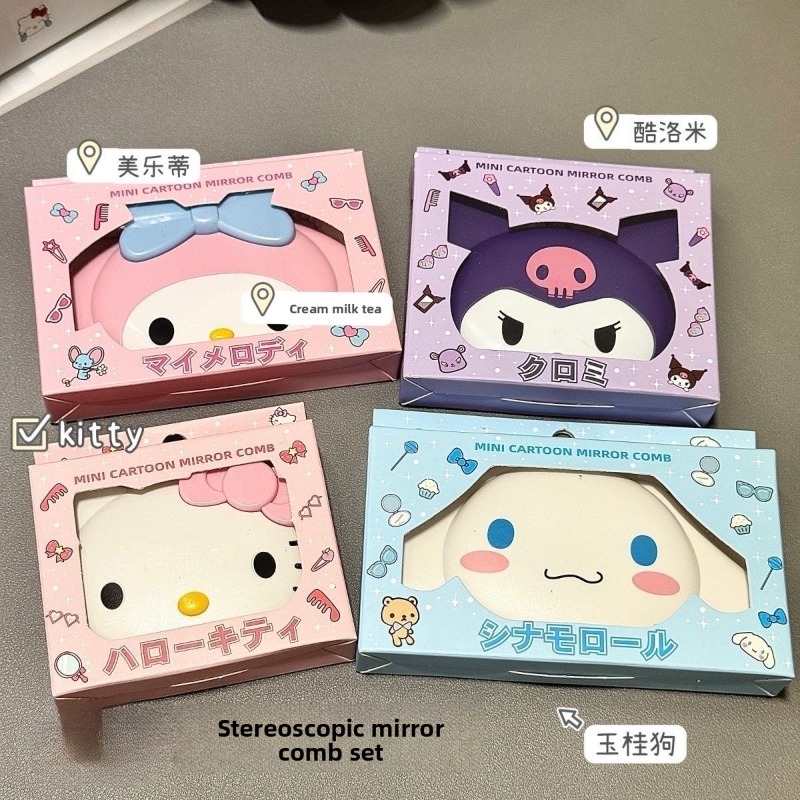 Kawaii Tech Accessories - Cermin Lipat Terinspirasi Hello Kitty Karakter