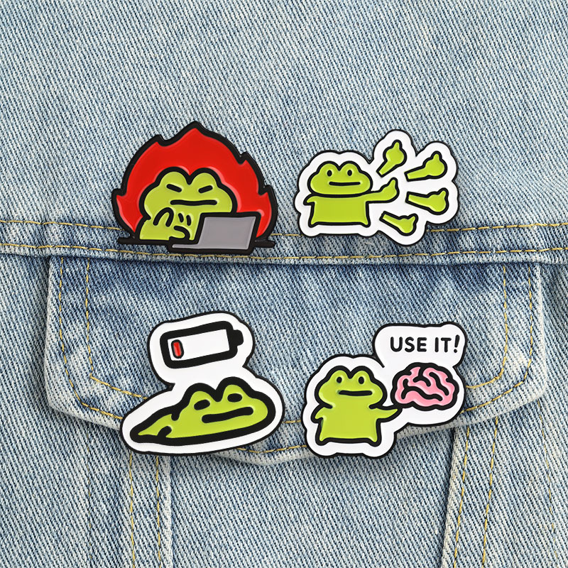 Lencana Katak Lucu, Pin Enamel - Kawaii Tech Accessories ulasan dan harga