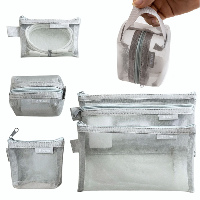 Tas Organizer Jaring Abu-abu – - Tech Accessories Case ulasan dan harga