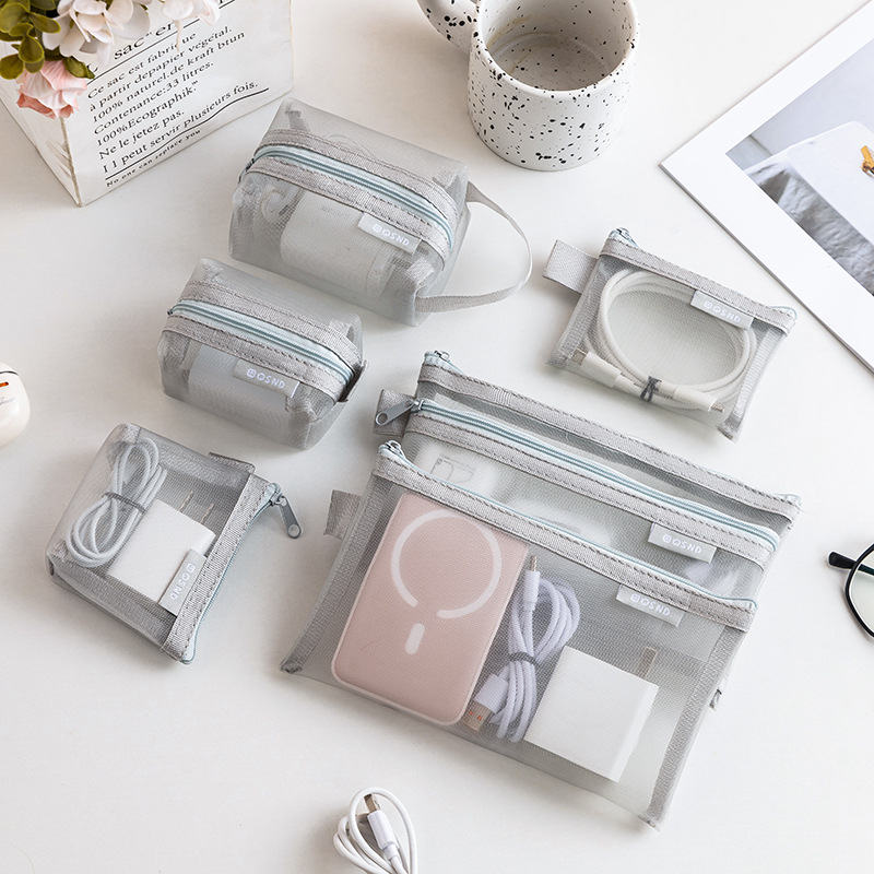Tas Organizer Jaring Abu-abu – - Tech Accessories Case ulasan dan harga