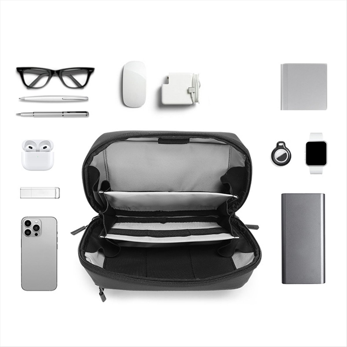 ☶ ❈ ＊ ♥ AC1578-Tas Teknologi T - Tech Accessories Travel Organizer Pouch ulasan dan harga